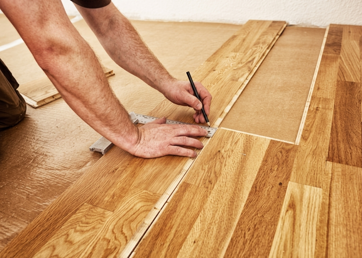 Engineered wood flooring installed in a Houston home by J&L Luxury Flooring Houston