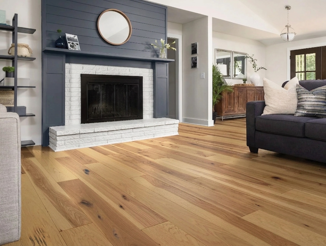 Engineered wood flooring installed in a Houston home by J&L Luxury Flooring Houston