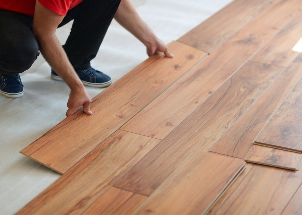 Finished laminate flooring project in Houston by J&L Luxury Flooring Houston
