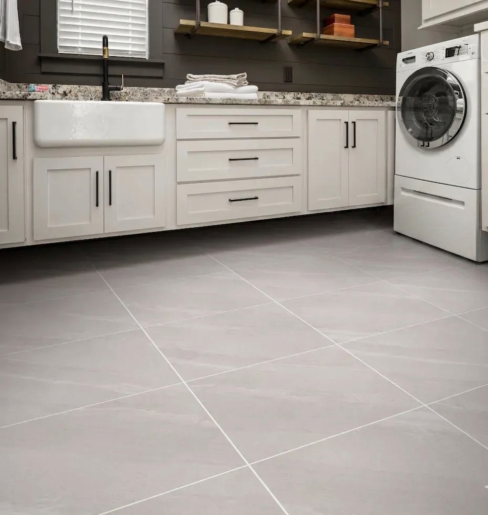 Tile flooring installation in Houston bathroom by J&L Luxury Flooring Houston