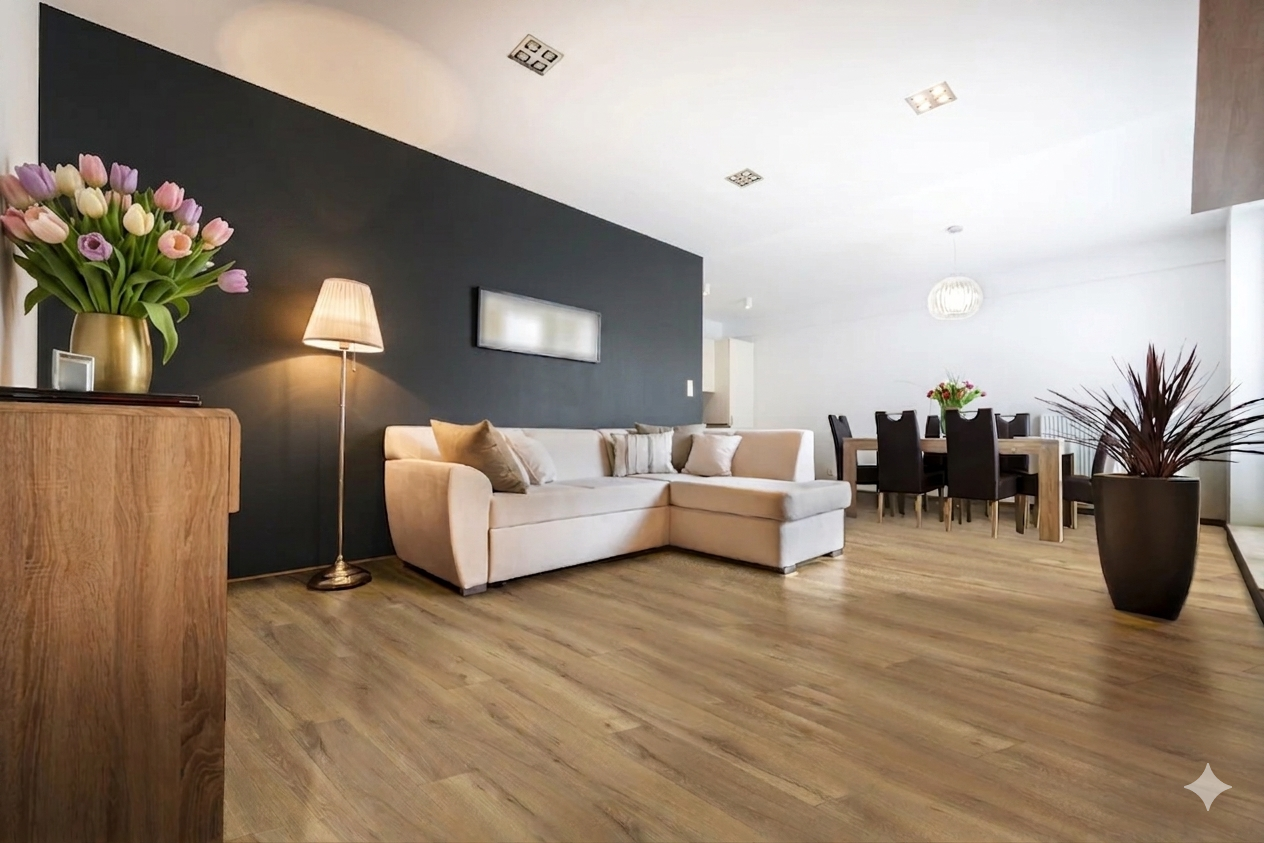 Vinyl plank bathroom flooring installation in Houston by J&L Luxury Flooring Houston